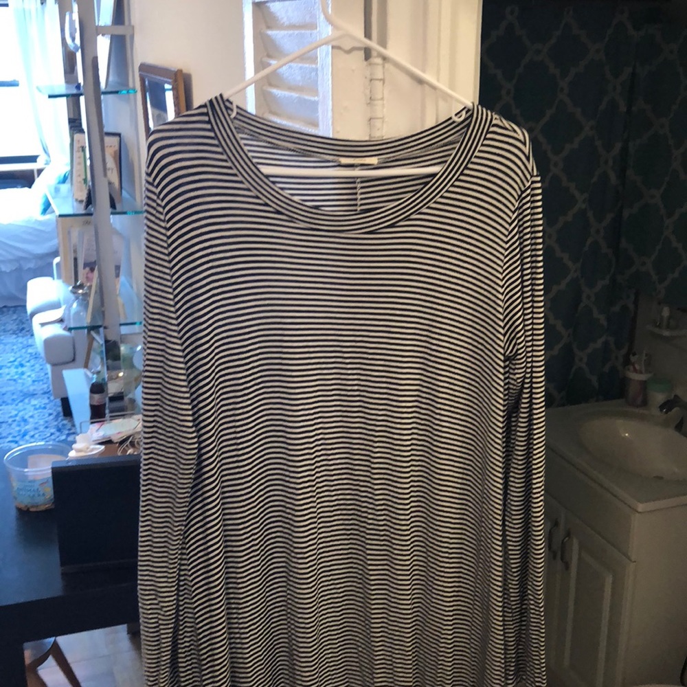 Striped cotton maxi